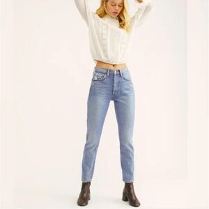 New Boyish Women High Rise Billy Distressed Skinny Jeans Crop 27
